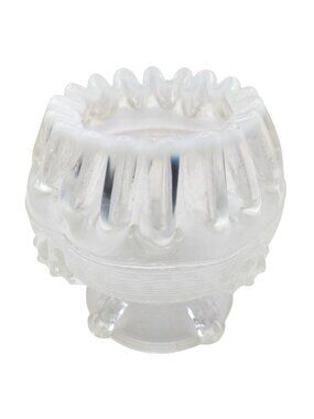 Northwood Glass Button Panels Clear Opalescent Rose Bowl 1899 Antique Uranium UV